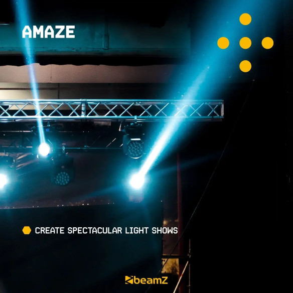 FUZE2812 Cabeza Móvil Wash con Zoom, 28x 12W 61 LEDs, RGBWA-UV