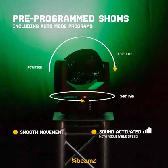 FUZE2812 Cabeza Móvil Wash con Zoom, 28x 12W 61 LEDs, RGBWA-UV