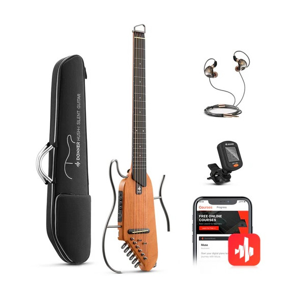 Donner HUSH-I MAPLE Guitarra Silent arce