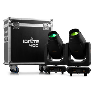 BeamZ IGNITE400 LED BSW IGNITE400 Pack de 2 cabezas móviles en flightcase