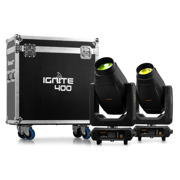 BeamZ IGNITE400 LED BSW IGNITE400 Pack de 2 cabezas móviles en flightcase