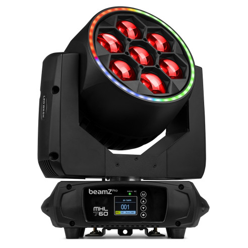 BeamZ MHL760 Cabeza Móvil con Zoom LED BEE EYE 2 Pcs.Flightcase