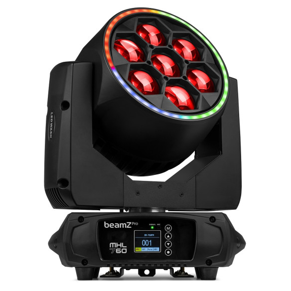BeamZ MHL760 Cabeza Móvil con Zoom LED BEE EYE 2 Pcs.Flightcase
