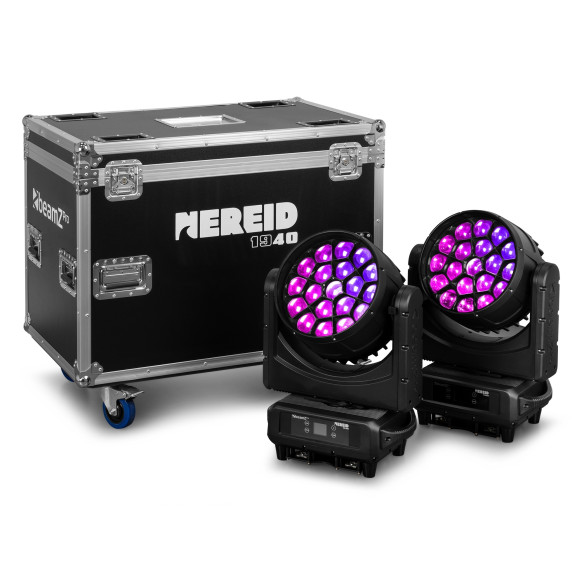 BeamZ NEREID1940 LED BEE EYE 2 Piezas Cabeza Móvil con Flightcase