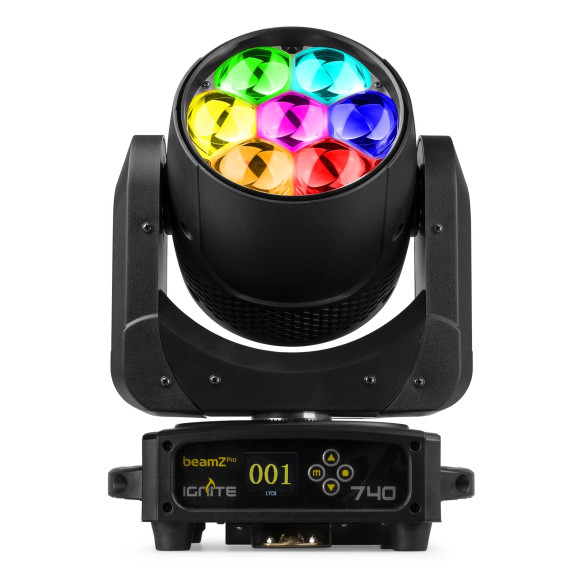 IGNITE740 LED Cabeza Móvil Wash con Zoom ,7x 40W 4-en-1 LED RGBW