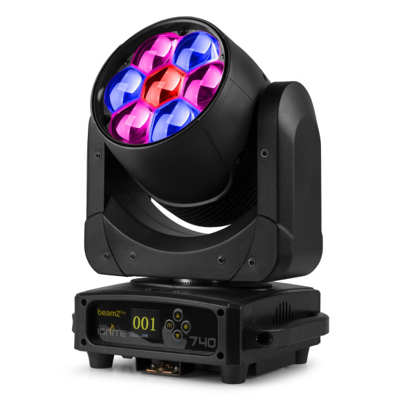 IGNITE740 LED Cabeza Móvil Wash con Zoom ,7x 40W 4-en-1 LED RGBW