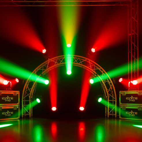 IGNITE740 LED Cabeza Móvil Wash con Zoom ,7x 40W 4-en-1 LED RGBW