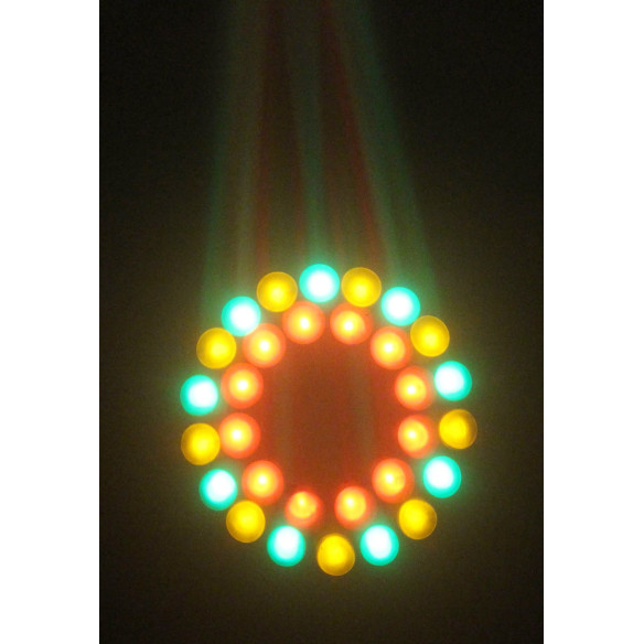 BeamZ Moon Flower 60 leds RGBAW Negro Efecto Disco BeamZ Moon Flower 60 leds RGBAW Negro Efecto Disco