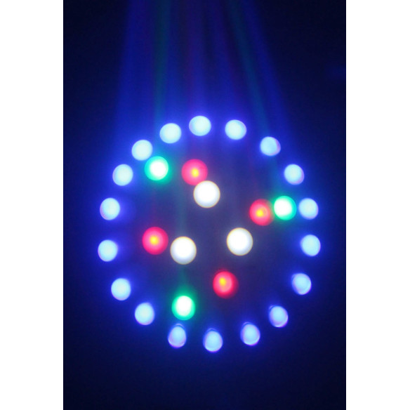 BeamZ Moon Flower 60 leds RGBAW Negro Efecto Disco BeamZ Moon Flower 60 leds RGBAW Negro Efecto Disco