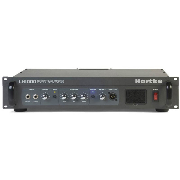 Cabezal a válvulas Hartke LH1000 de 2x500w o 1x1000w a 4 Ohm con previo Clase A con válvula 12AX7. Cabezal a válvulas Hartke LH1000 de 2x500w o 1x1000w a 4 Ohm con previo Clase A con válvula 12AX7.