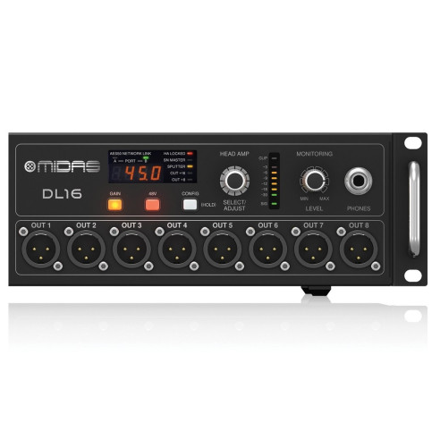 Midas DL16 Interface I/O 16 Rack escenario 16 Canales