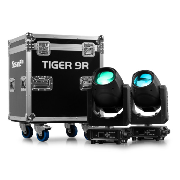 BeamZ TIGER 9R Cabeza Móvil con LED de 260W, 2u con Flightcase
