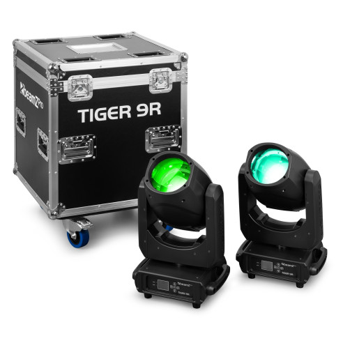 BeamZ TIGER 9R Cabeza Móvil con LED de 260W, 2u con Flightcase