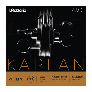 Juego de cuerdas para violín de 4/4 D´Addario Kaplan Amo KA310 de tensión media.