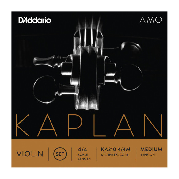 Juego de cuerdas para violín de 4/4 D´Addario Kaplan Amo KA310 de tensión media. Juego de cuerdas para violín de 4/4 D´Addario Kaplan Amo KA310 de tensión media.