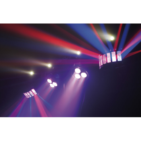 SHOWTEC QFX .Juego de iluminación compacto con múltiples efectos, discoteca movil, Djs.