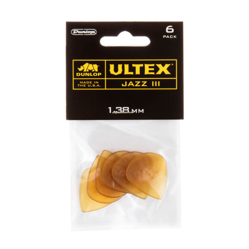 Dunlop 427P-138 Bolsa 6 Púas Ultex Jazz III 1.38mm