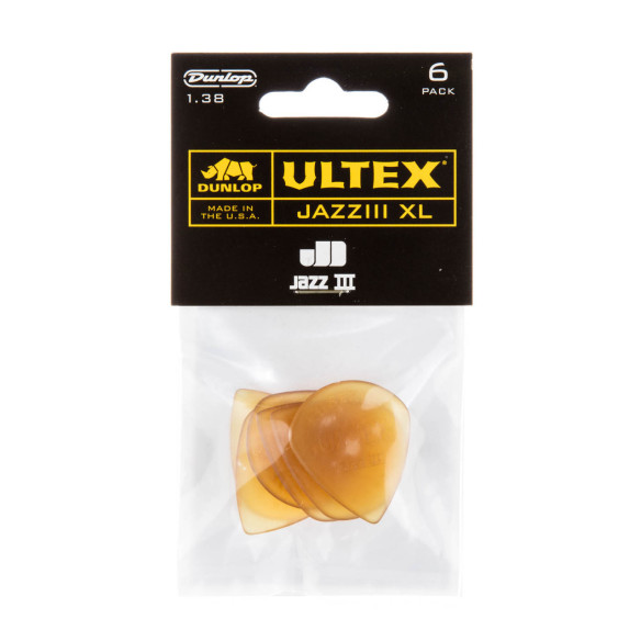 Dunlop 427P-138XL Bolsa 6 Púas Ultex Jazz III XL 1.38mm