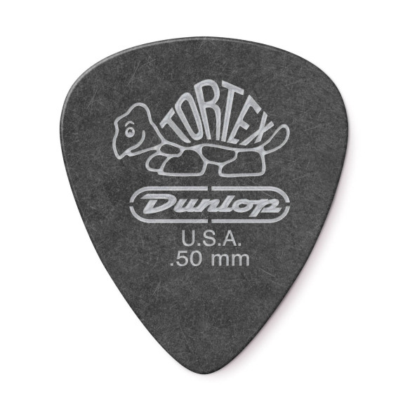 Dunlop 488P-050 Bolsa 12 Púas Tortex Pitch Black Std 0.50mm
