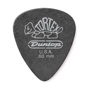 Dunlop 488P-060 Bolsa 12 Púas Tortex Pitch Black Std 0.60mm