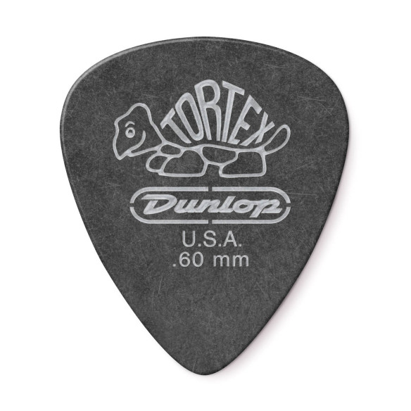 Dunlop 488P-060 Bolsa 12 Púas Tortex Pitch Black Std 0.60mm