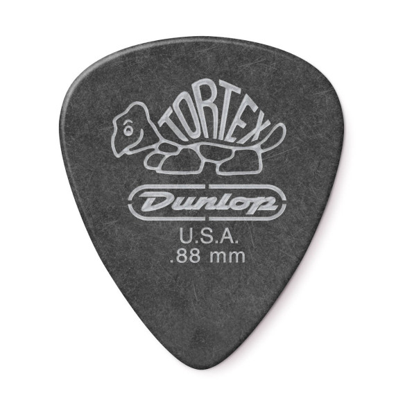 Dunlop 488P-088 Bolsa 12 Púas Tortex Pitch Black Std 0.88mm