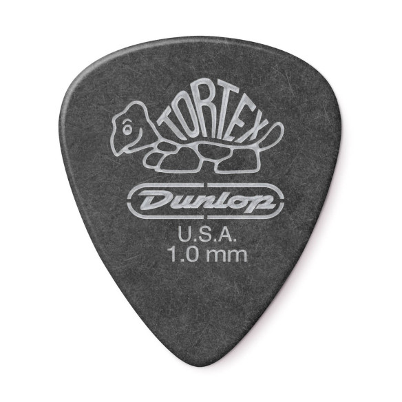 Dunlop 488P-100 Bolsa 12 Púas Tortex Pitch Black Std 1.00mm