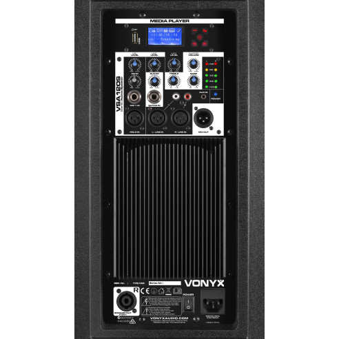 VONYX VSS120S Conjunto de 2 Altavoces Autoamplificados 800 Watts.