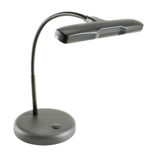 Lámpara para piano Adam Hall SLEDPL10B con 10 leds blancos, cuello de cisne Flexible y base pesada.