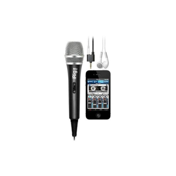 Micrófono de voz de calidad IK Multimedia iRig Mic para gravar con iPhone, iPod touch y iPad.