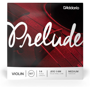 Juego de cuerdas para violín D´Addario PRELUDE J810 1/4 de tensión media.