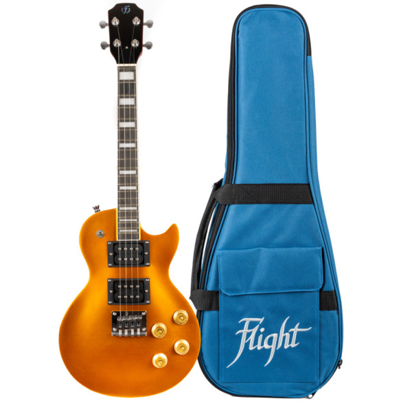 Flight Ukelele Tenor Rock Series Centurion Vintage Gold Electric Flight Ukelele Tenor Rock Series Centurion Vintage Gold Electric