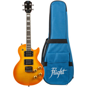 Flight Ukelele Tenor Rock Series Centurion Vintage Burst Electric