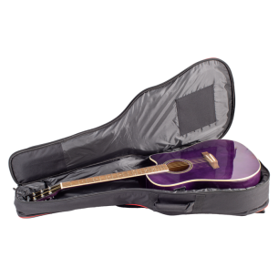 Funda Guitarra Acústica 30mm Negra/Roja FGA30RD