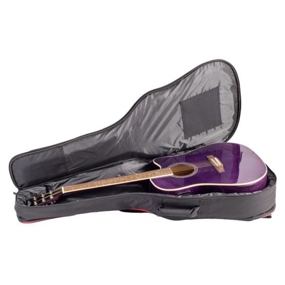 Funda Guitarra Acústica 30mm Negra/Roja FGA30RD Funda Guitarra Acústica 30mm Negra/Roja FGA30RD