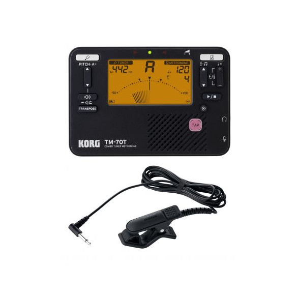 TM-70C BK Afinador cromático/Metrónomo con micro