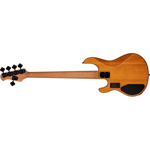Sterling StingRay RAY35 Poplar Burl HH RM/R Bajo Eléctrico 5C Amber
