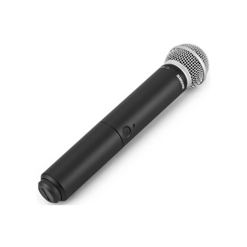 SHURE BLX24E/SM58 H8E Sistema Micrófono Inalambrico hasta 12 sistemas simultaneos, 14 horas de uso continuo con Pilas AA