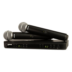 Sistema Inalámbrico dual de mano SHURE BLX288E/SM58 2