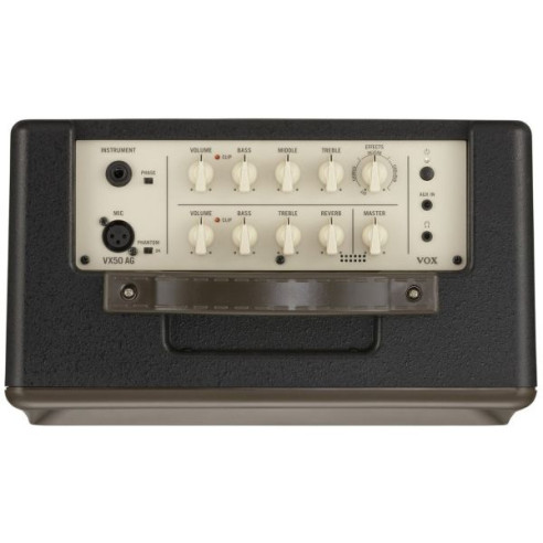 comprar Amplificador Guitarra Acústica VOX VX50AG de 2 Canales Micro y Guitarra, 50 Watts y efectos.