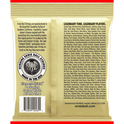 Juego Acústica Ernie Ball 2003 Earthwood Custom Light 80/20 Calibres .011.5, .015.5 .022w, .032, .044, .054