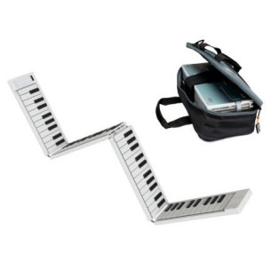 Carry On Piano 88 Touch White Piano Plegable 88T con funda