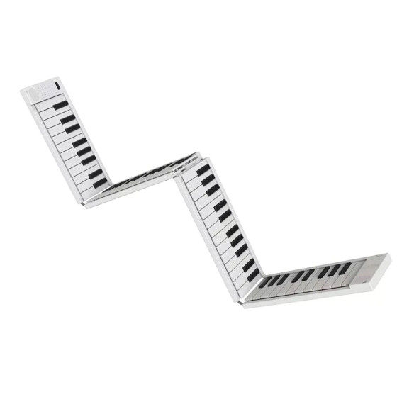 Carry On Piano 88 Touch White Piano Plegable 88T con funda