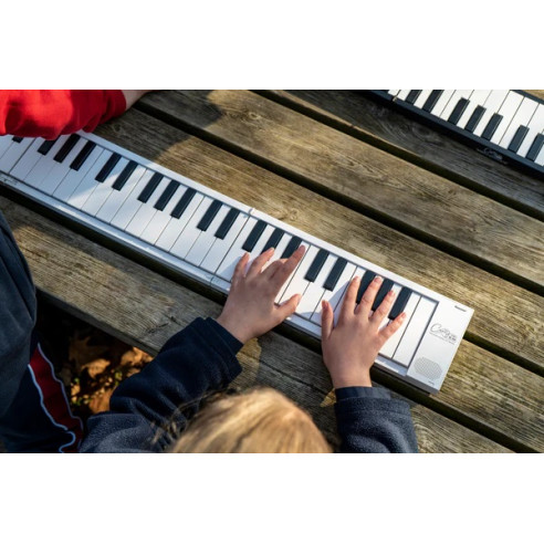 Carry On Piano 88 Touch White Piano Plegable 88T con funda