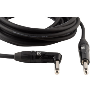 EK PJJ0066 Cable guitarra Jack-Jacck Rect-Acodado 6m Negro 2