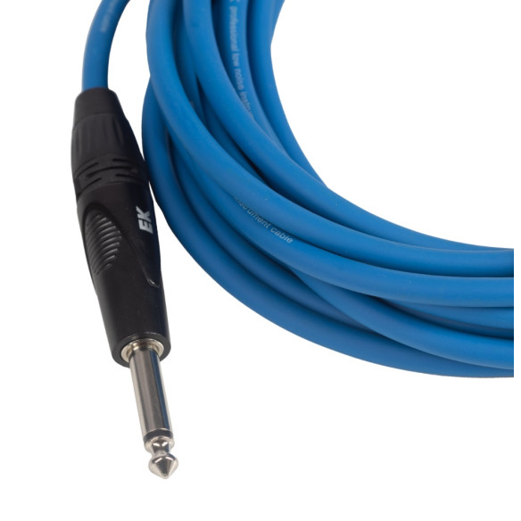 EK PJJ0066BL Cable guitarra Jack-Jacck Rect-Acodado 6m Azul