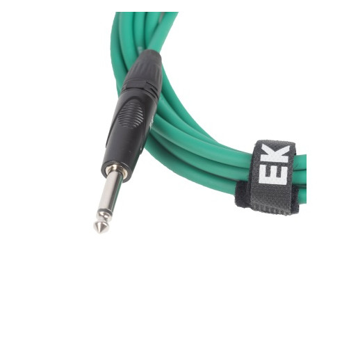 EK PJJ0066GR Cable guitarra Jack-Jacck Rect-Acodado 6m Verde