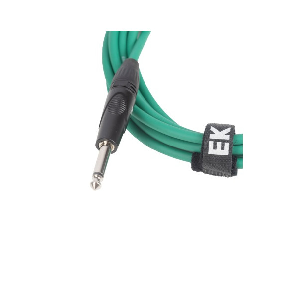 EK PJJ0066GR Cable guitarra Jack-Jacck Rect-Acodado 6m Verde