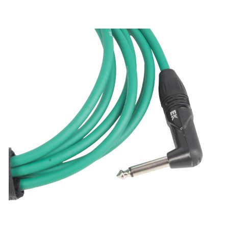 EK PJJ0066GR Cable guitarra Jack-Jacck Rect-Acodado 6m Verde