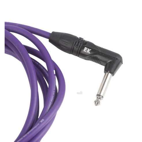 EK PJJ0066VT Cable guitarra Jack-Jacck Rect-Acodado 6m Violeta